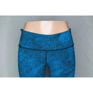 Women's Lululemon Athletica Blue Black Leggings Sz 10